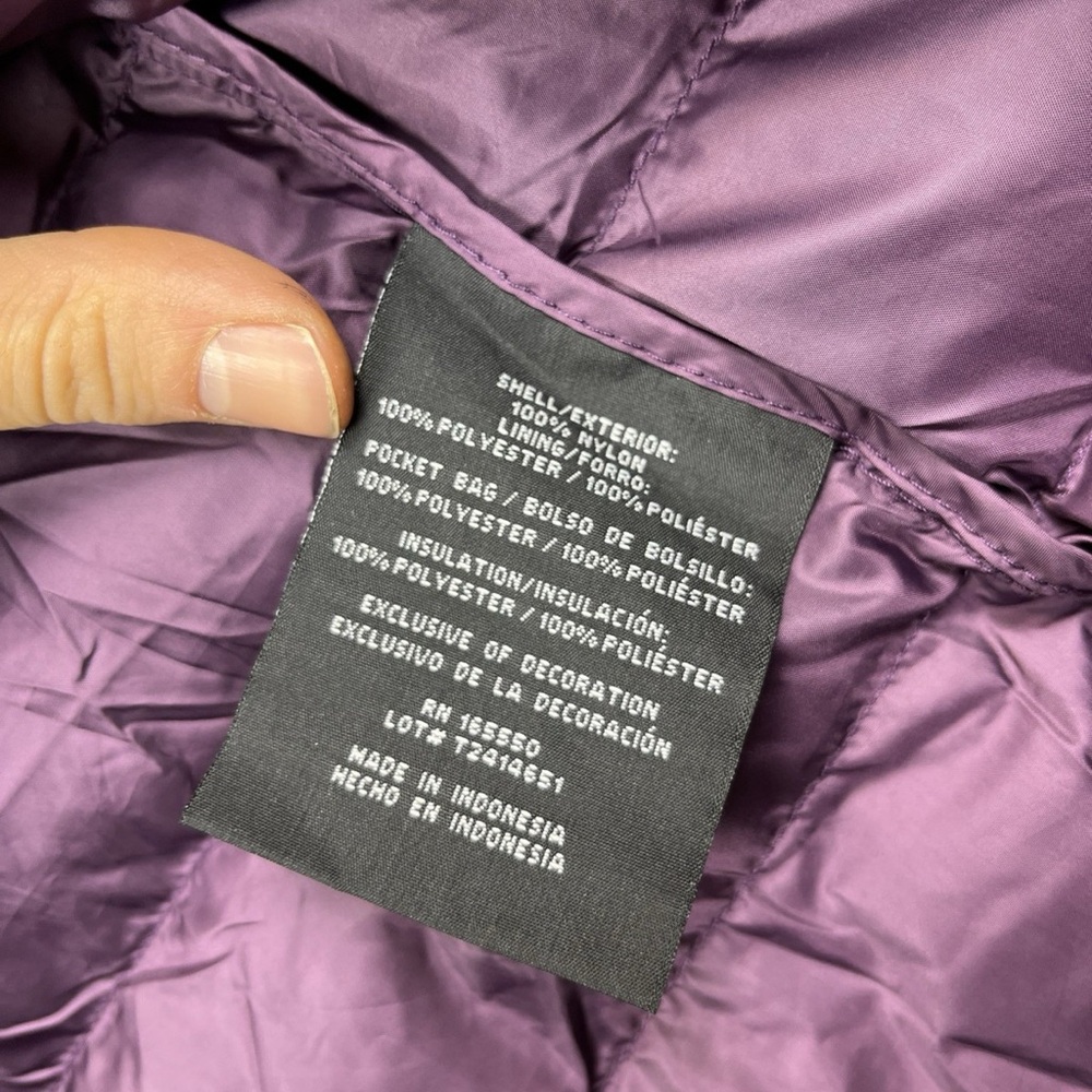 32 Degrees Irises Purple Puffer Vest Large NWT - Picture 6 of 8